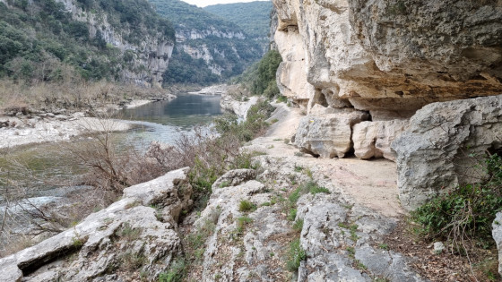Le sentier devient plus étroit