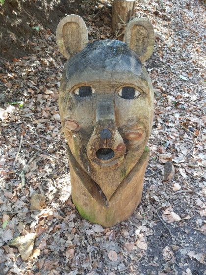 Sculpture le long  du sentier du sculpteur