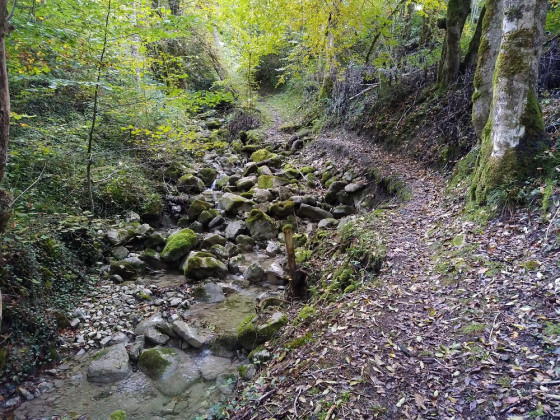 Le sentier qui longe le torrent