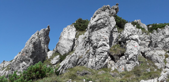 Des rochers torturés près du sommet du Velky rozsutec