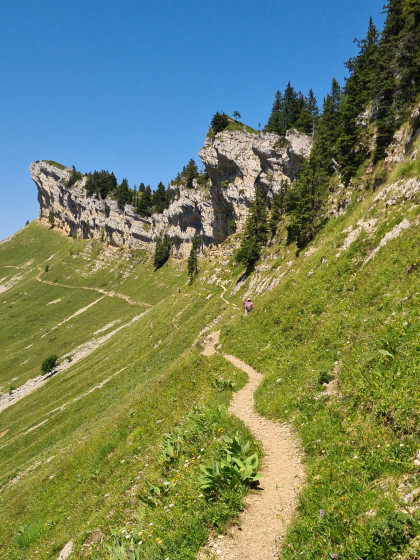 le suivi des rochers vers le goulet d'Hurtières