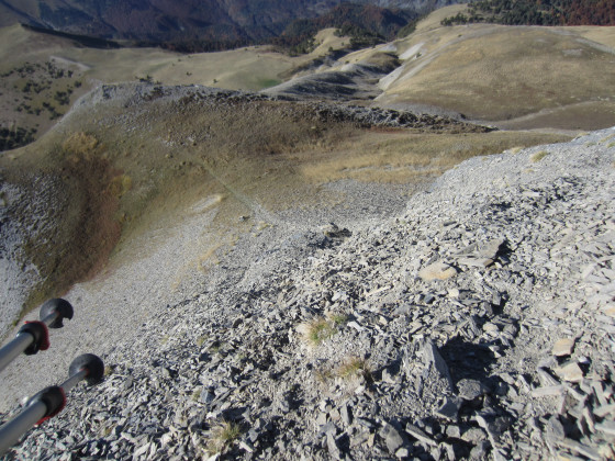 Le tremplin  vue d\'en haut, dernière difficulté avant Tête Grosse