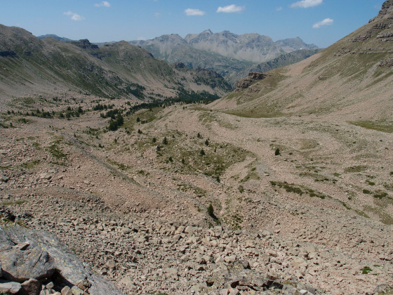 Le Vallon de Giorgias vu du col de la Roche Trou&eacute;e