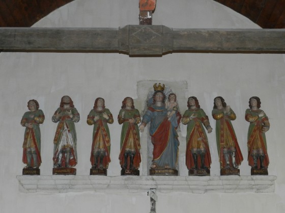 Les 7 Saints et la Vierge de la Miséricorde.