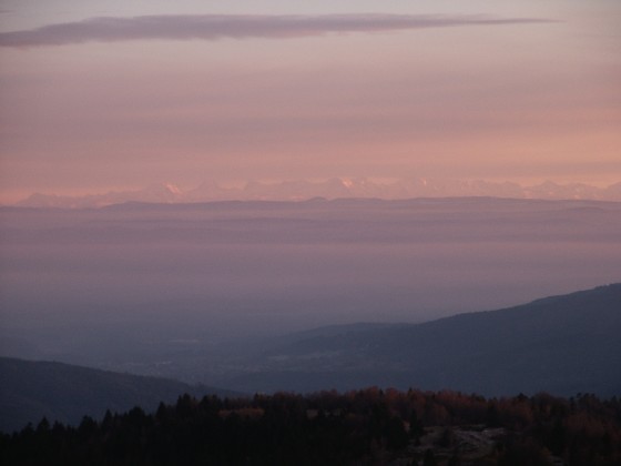 Les Alpes depuis les Vosges