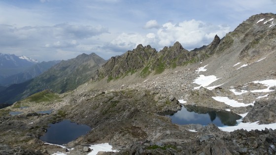 Les cinq lacs au-dessus des lacs de Bellacomba