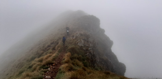 Les cretes dans le brouillard