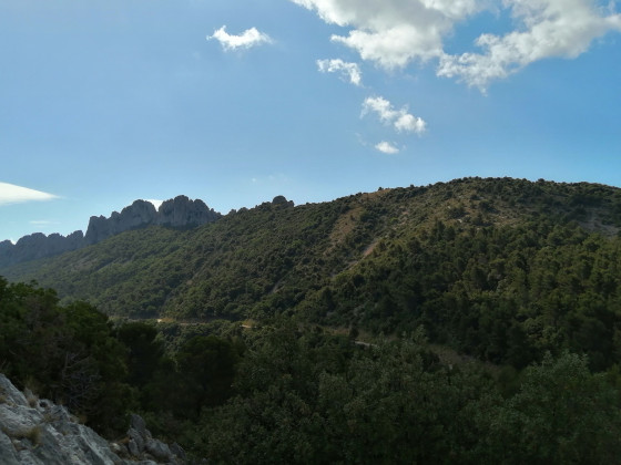 Les dentelles depuis le rocher du midi