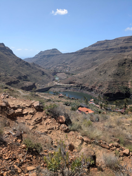 Les deux barrages vue d'en haut