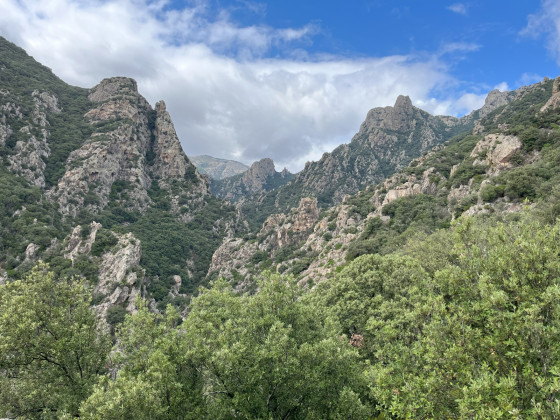 les gorges d\'Héric vues depuis l\'arête de La Coste