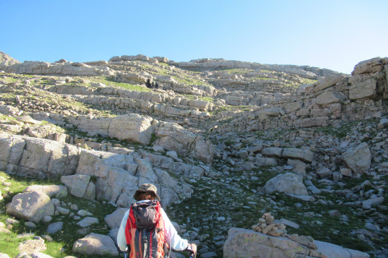 Les gradins de montée