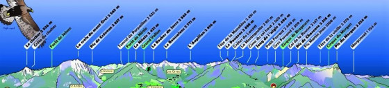 Les montagnes que l'on voit du roc