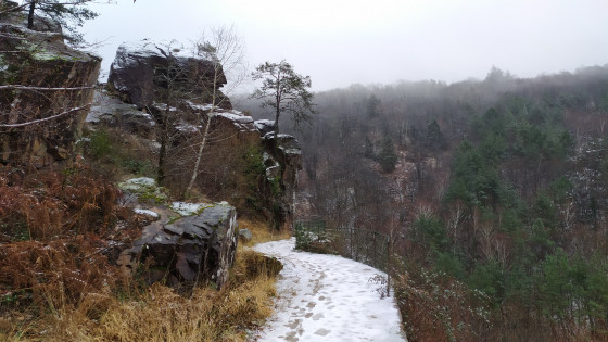 Les rochers du site du saut de la bergère