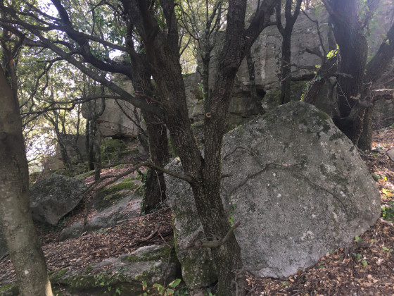 Les rochers sous le plateau de la Tour des Brisons