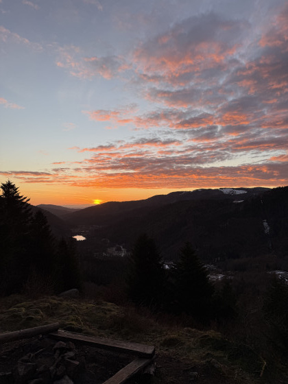 Lever de soleil depuis la Schaling Hütte