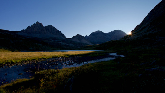Lever de soleil sur le Lac Lavoir - 7:45 fin août