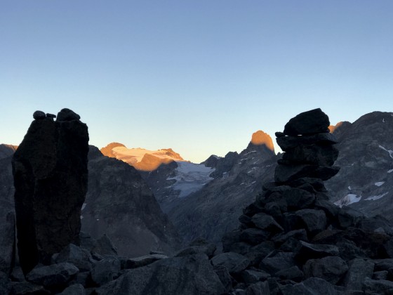 Lever de soleil sur les Rouies et la Pointe du Vallon des Étages