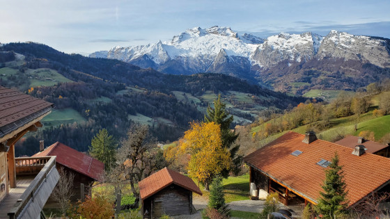 Manigod lieu dit le Crêt - vue sur la Tournette
