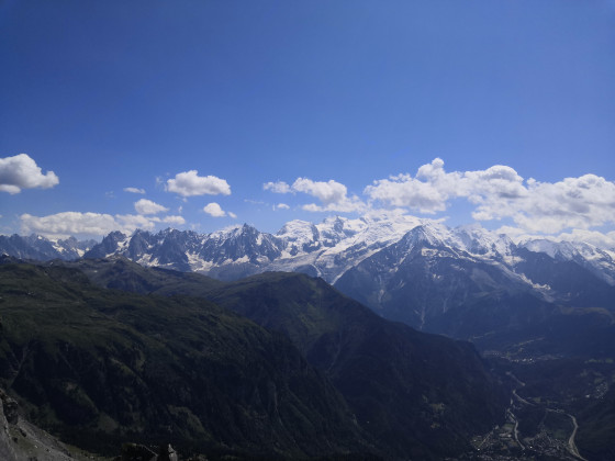 Massif du Mont Blanc depuis le passage du dérochoir