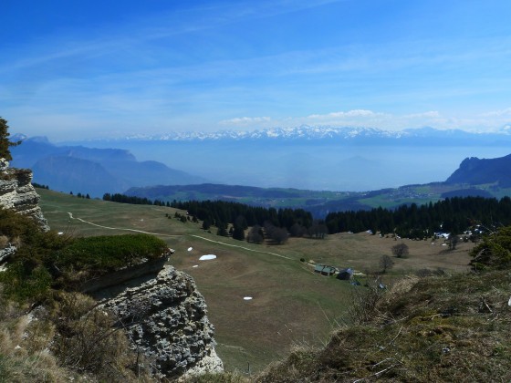 Massifs des Alpes vus de la crête