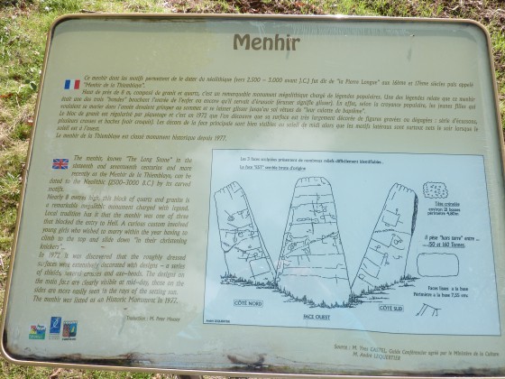Menhir de La Tremblais à Saint Samson sur Rance