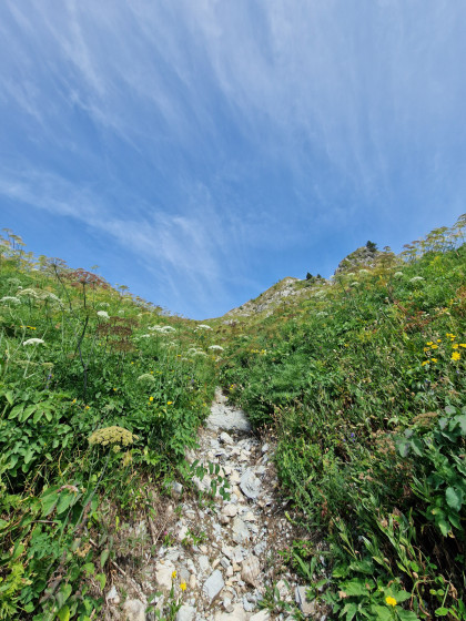 Montée dans le lit de rivière