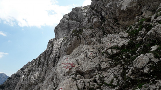 Montée vers le col Kamnique