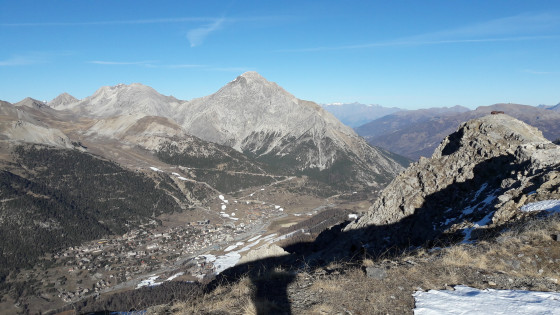 Montgenèvre et le Chaberton en Novembre vu du Janus