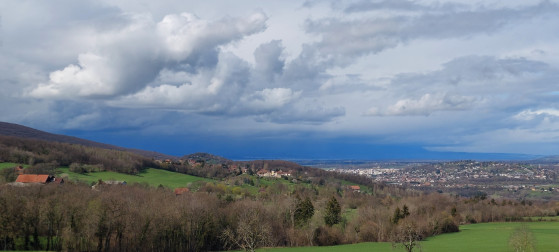 Moussy - Vue sur Mornex - Vétraz-Monthoux (Nord-Est)