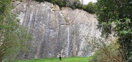 Mur d'escalade au four à chaux du Rochevier