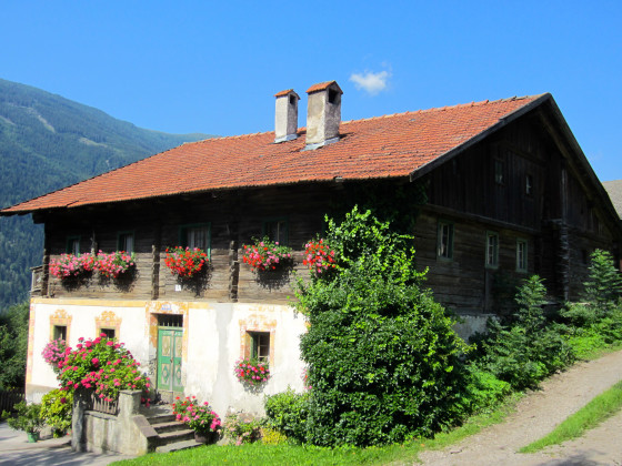 Oberlienz : une maison typiquement tyrolienne.