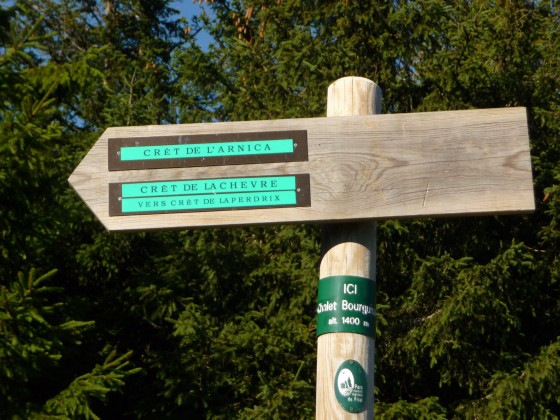Panneau du chalet Bourguisan