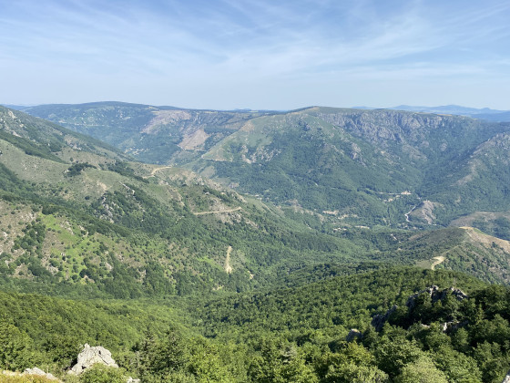Panorama de la haute vallée de l\'Ardèche