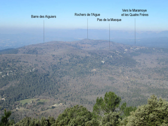 Panorama en direction des Quatre Frères
