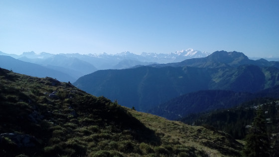 Panorama en montant vers le sommet