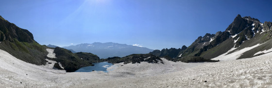 Panorama sous le Col de Belledonne