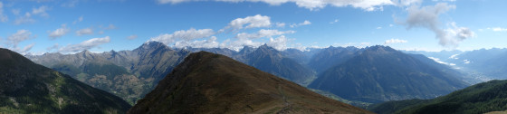 Panorama sur Grand Combin et Cervin