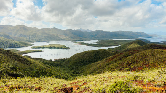 Panorama sur la rivière bleue