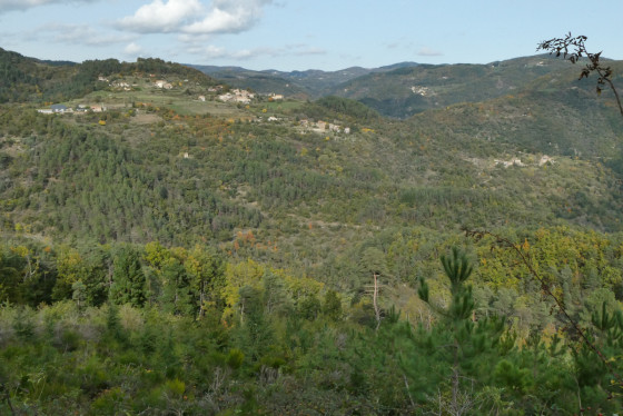 Panorama sur la vall&eacute;e de l'Eyrieux
