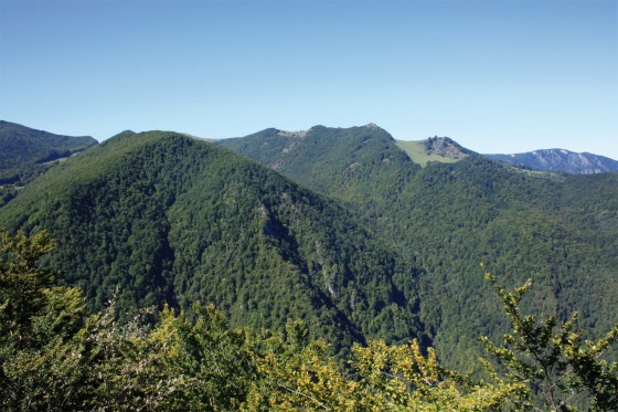 Panorama sur la vallée de la Génie et les flancs de l'Aoulhet