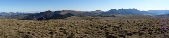Panorama sur les Monts Dore avec le Puy de Sancy
