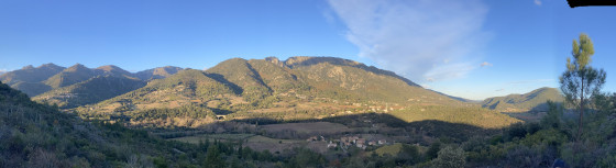 Panoramique Caroux hauteurs d'Ornac