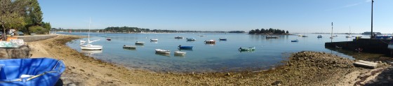 Panoramique de la cale de la pointe du Trec'h sur l'ile aux Moines