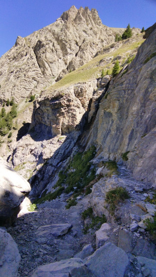 Partie du GR technique aux cascades du Cimet
