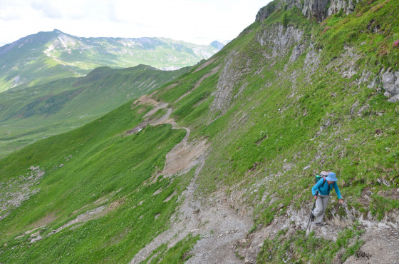 Passage délicat entre les deux cols