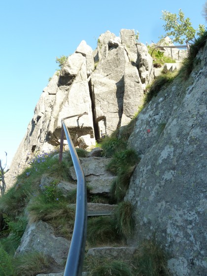 Passage délicat près du lac Blanc