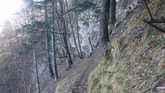 Sous la Dent du Chat, passage Technique