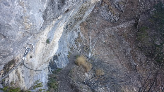 Sous la Dent du Chat, passage Technique