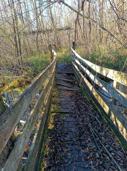 Passerelle en tr&egrave;s mauvais &eacute;tat