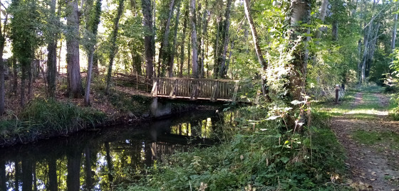 Passerelle sur la Dive